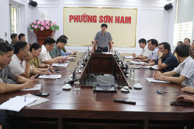 Phường Sơn Nam họp rút kinh nghiệm sau ngày ra quân lập lại trật tự đô thị trên địa bàn phường