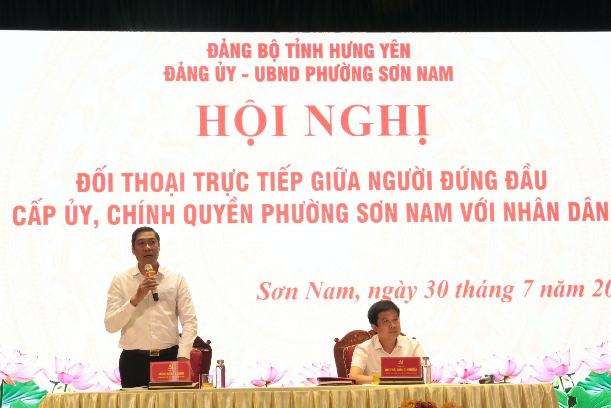 Lãnh đạo phường Sơn Nam tiếp xúc, đối thoại trực tiếp với Nhân dân