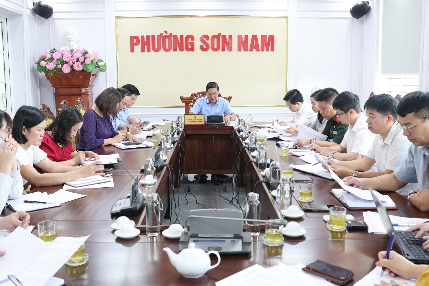 Đảng uỷ phường Sơn Nam họp đánh giá kết quả chuyển đổi số