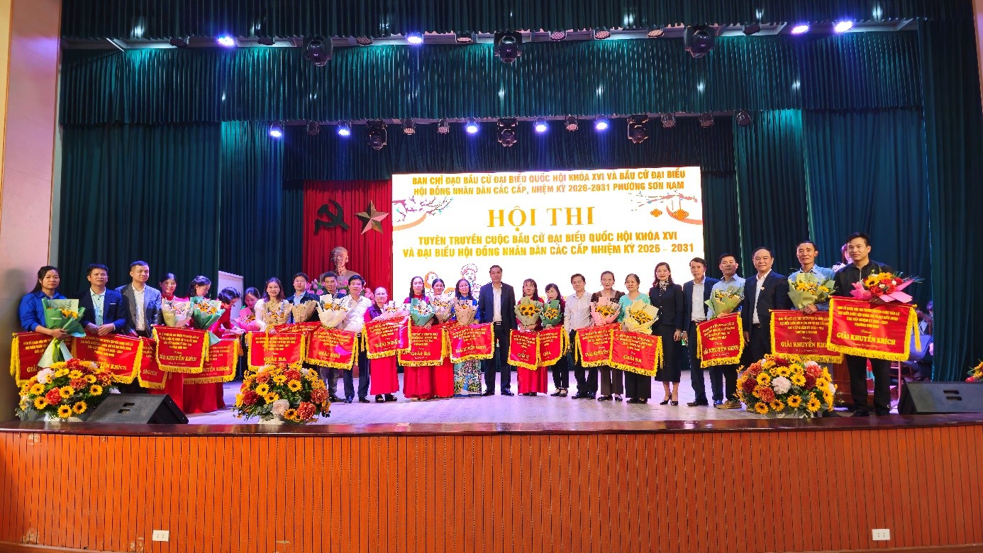 Hội thi tuyên truyền cuộc bầu cử đại biểu Quốc hội khoá XVI và bầu cử đại biểu HĐND các cấp nhiệm kỳ 2026-2031 phường Sơn Nam thành công tốt đẹp