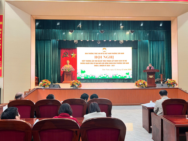 Hội nghị hiệp thương lần thứ hai để thoả thuận lập danh sách sơ bộ những người ứng cử đại biểu Hội đồng nhân dân  phường Sơn Nam khoá I, nhiệm kỳ 2026 – 2031