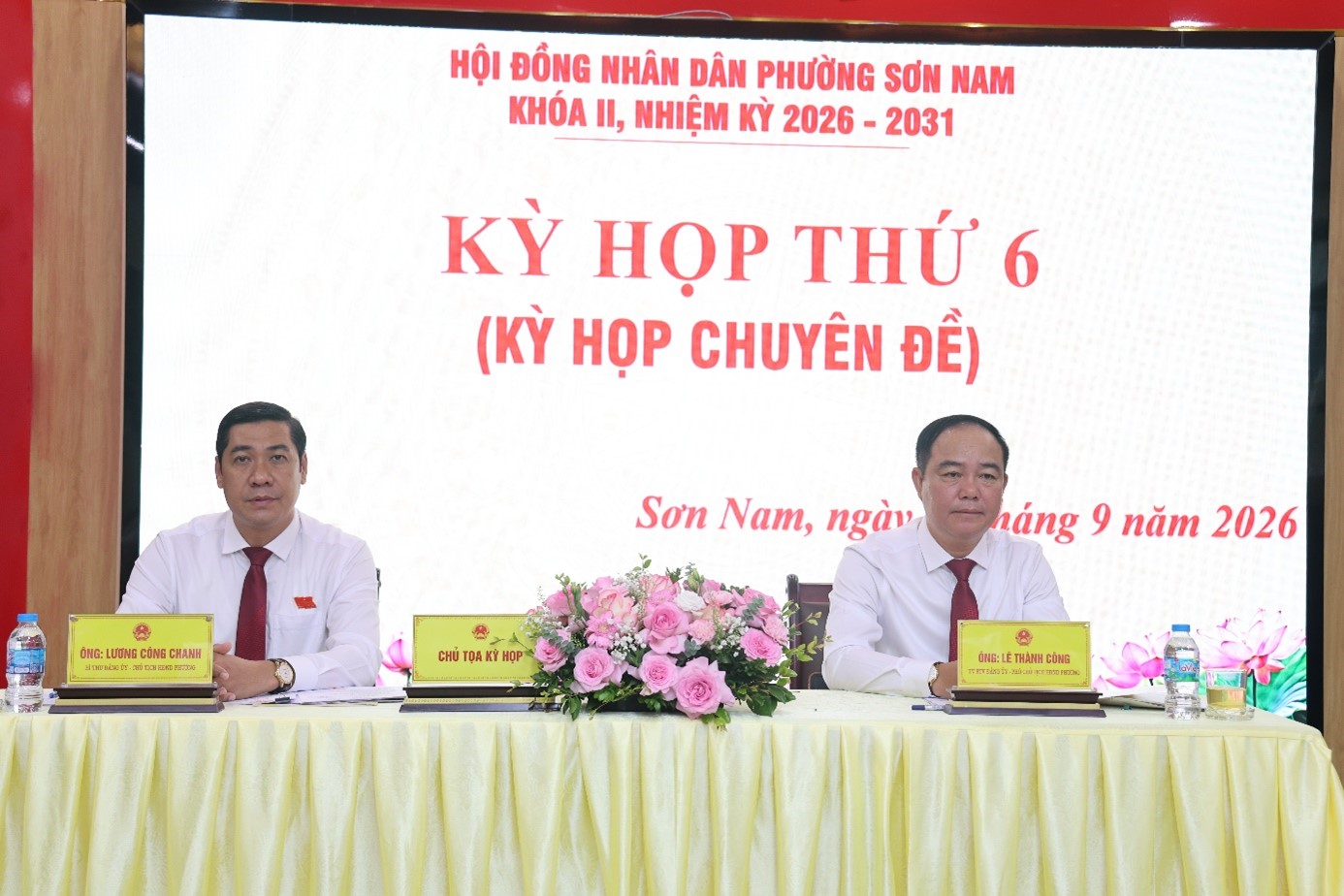 Kỳ họp thứ sáu (kỳ họp chuyên đề) HĐND phường Sơn Nam khóa II, nhiệm kỳ 2026 - 2031