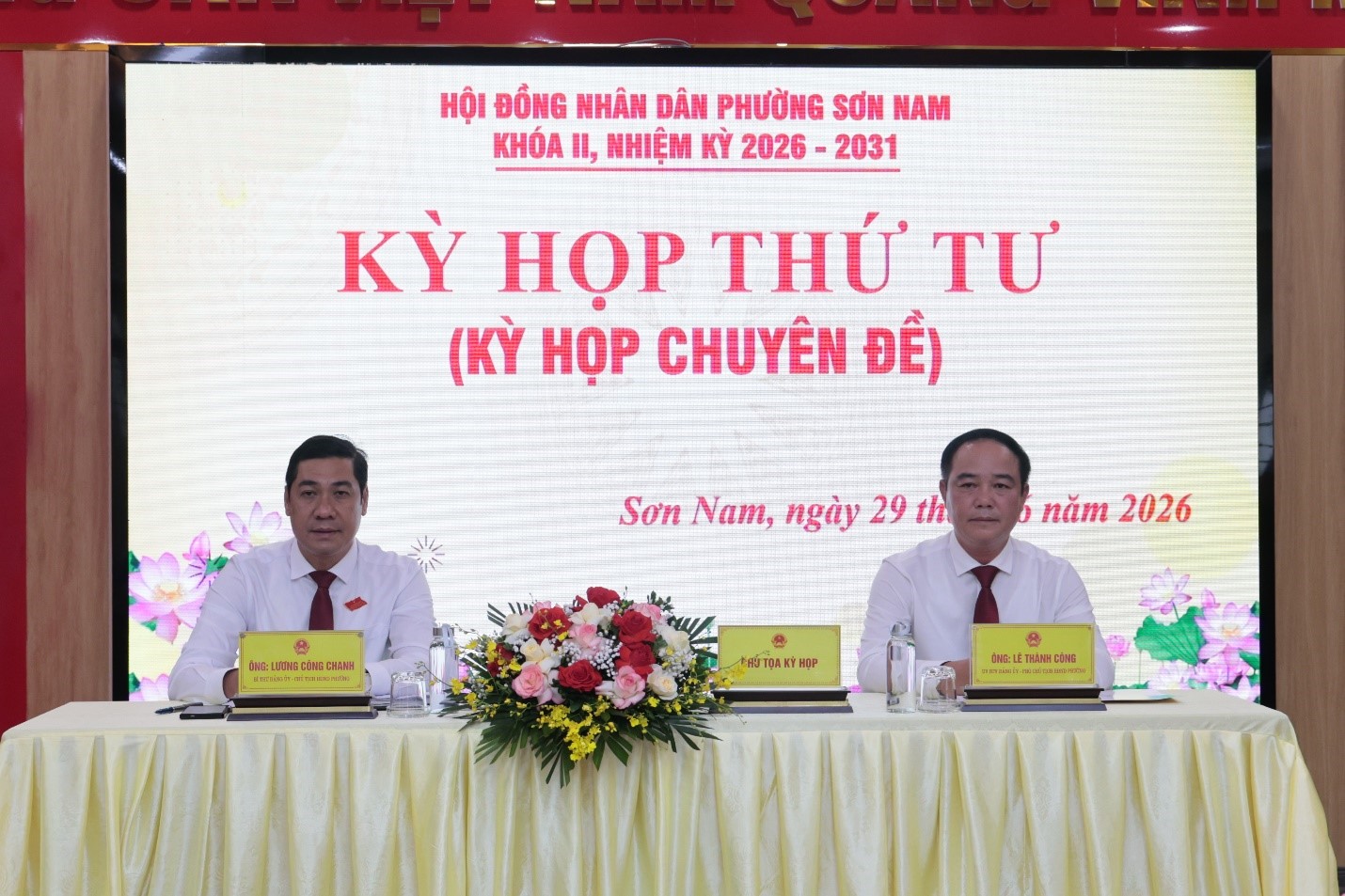 Kỳ họp thứ Tư, HĐND phường Sơn Nam khoá II, nhiệm kỳ 2026 – 2031 thành công tốt đẹp