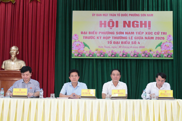 Tổ đại biểu số 04 HĐND phường Sơn Nam khóa II tiếp xúc cử tri trước kỳ họp thường lệ giữa năm 2026