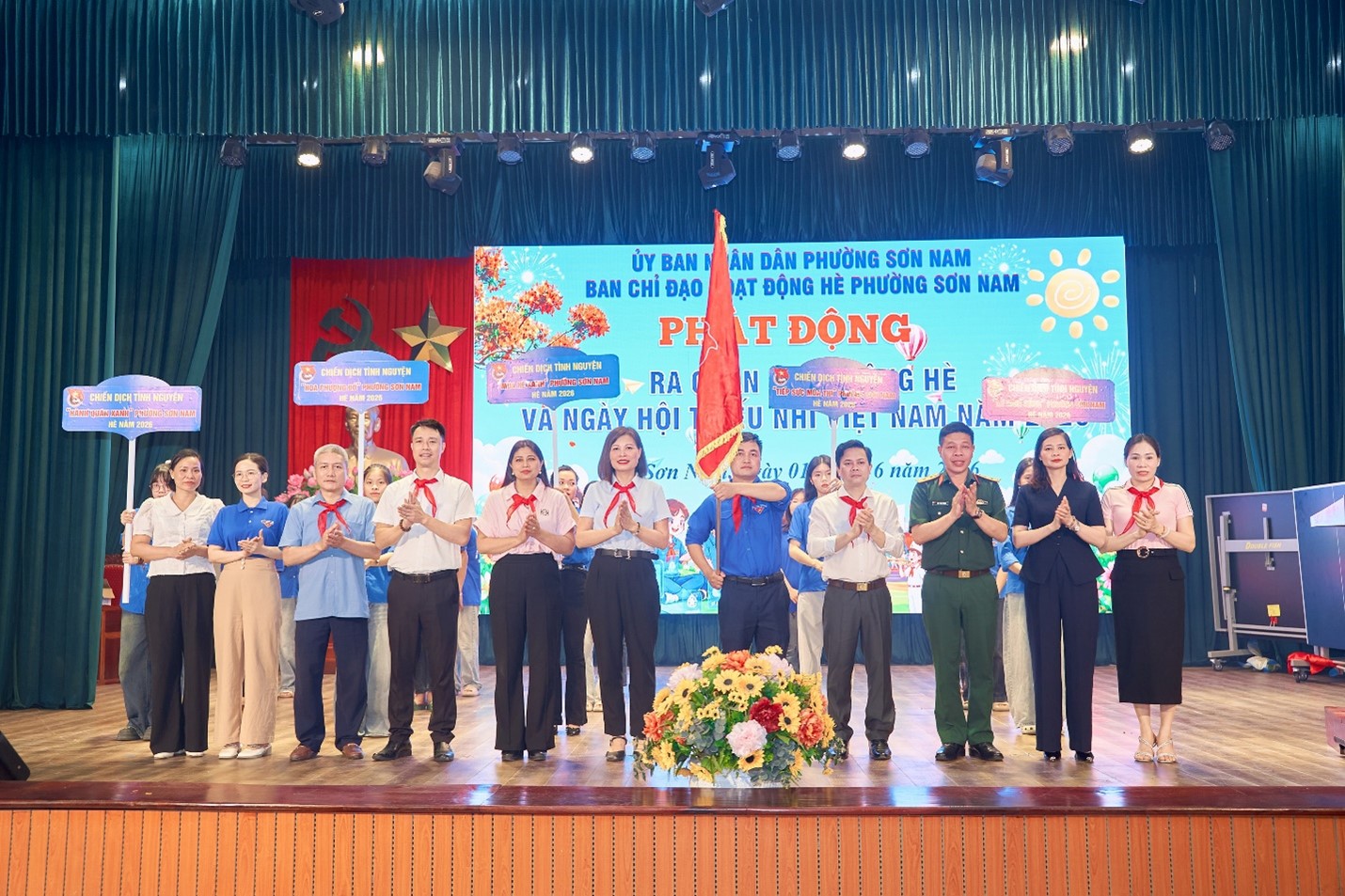 Phường Sơn Nam tổ chức phát động ra quân hoạt động hè và ngày hội thiếu nhi Việt Nam năm 2026