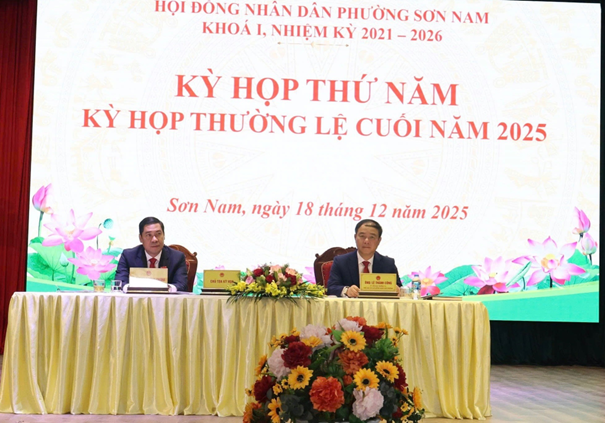 Hội đồng nhân dân phường Sơn Nam tổ chức kỳ họp thường lệ cuối năm 2025