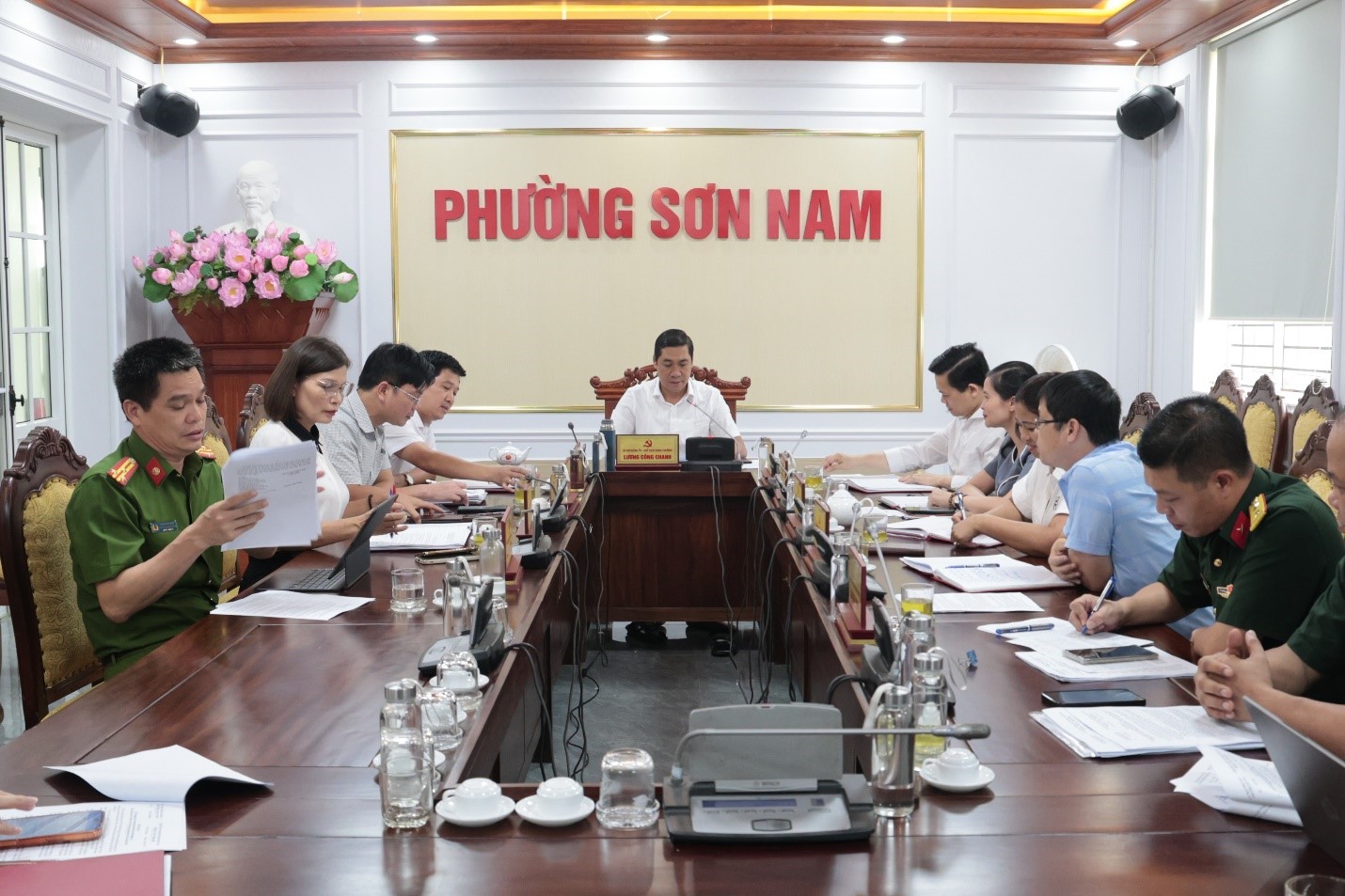 Đảng uỷ phường Sơn Nam cho ý kiến về kế hoạch lấy mẫu hài cốt liệt sĩ giám định ADN và đẩy nhanh tiến độ các nhiệm vụ trọng tâm