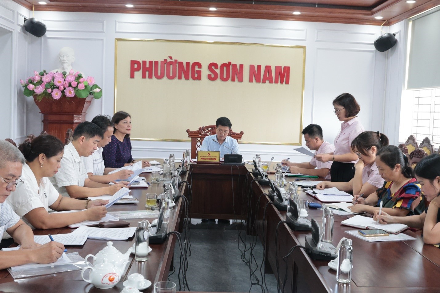 Ban Đại diện Hội đồng quản trị Ngân hàng Chính sách xã hội phường Sơn Nam họp thường kỳ quý III năm 2026