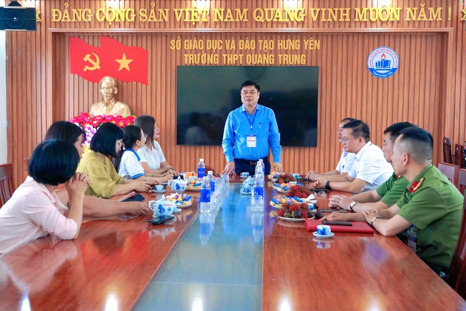 Kiểm tra công tác chuẩn bị Kỳ thi tốt nghiệp THPT năm 2026 tại điểm thi Trường THPT Quang Trung