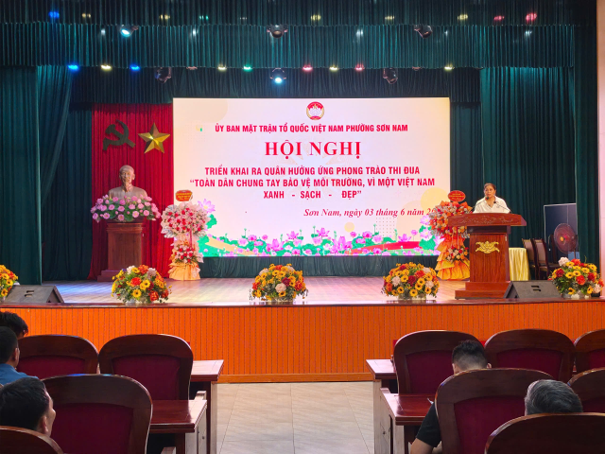 Phường Sơn Nam triển khai Kế hoạch ra quân hưởng ứng phong trào thi đua “Toàn dân chung tay bảo vệ môi trường, vì một Việt Nam xanh - sạch - đẹp”
