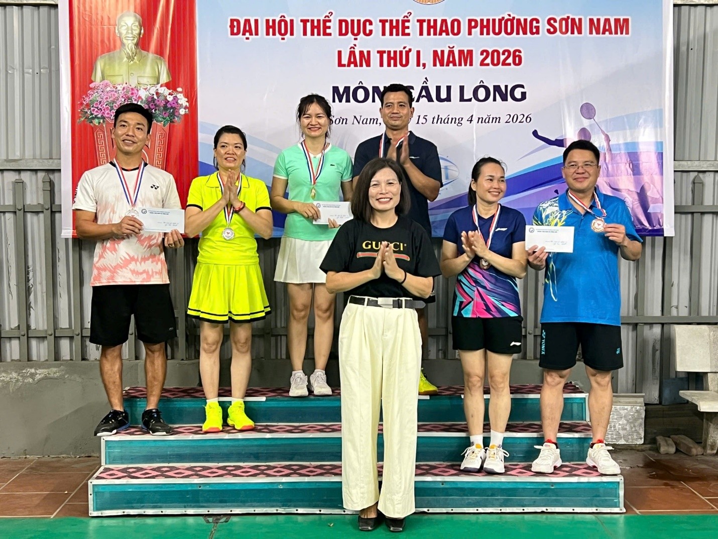 Giải cầu lông Đại hội Thể dục Thể thao phường Sơn Nam lần thứ I, năm 2026 diễn ra sôi nổi, quyết liệt