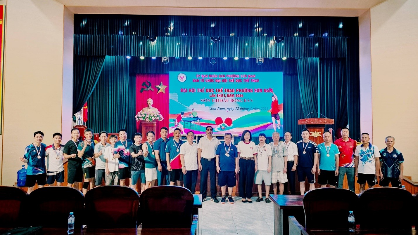 Đại hội Thể dục Thể thao phường Sơn Nam lần thứ I – năm 2026: Bóng bàn mở màn sôi động