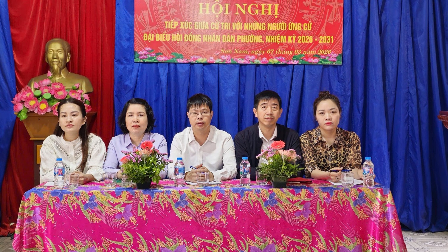 Hội nghị tiếp xúc giữa cử tri với những người ứng cử đại biểu HĐND phường Sơn Nam nhiệm kỳ 2026 – 2031, tại đơn vị bầu cử số 03
