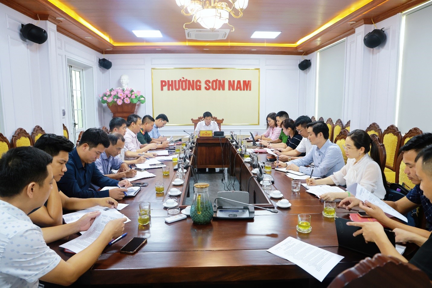 UBND phường Sơn Nam họp triển khai một số nhiệm vụ trọng tâm