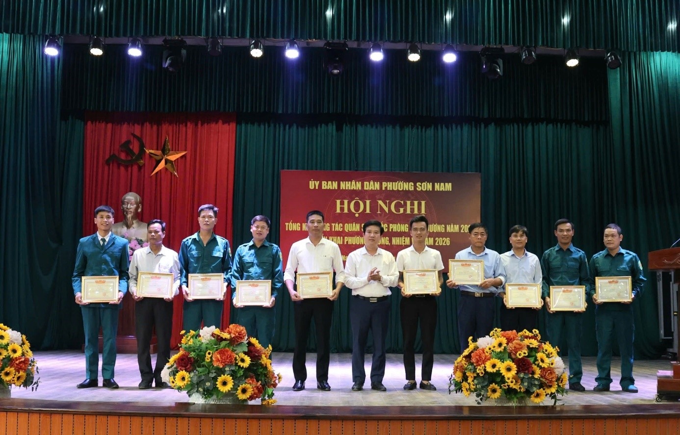 Phường Sơn Nam tổng kết nhiệm vụ quân sự, quốc phòng địa phương năm 2025; triển khai phương hướng, nhiệm vụ năm 2026