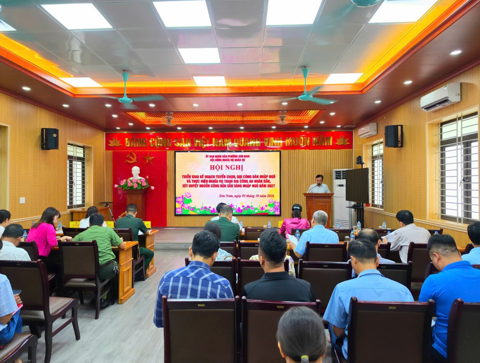 Phường Sơn Nam triển khai kế hoạch tuyển chọn, gọi công dân nhập ngũ và thực hiện nghĩa vụ tham gia Công an nhân dân năm 2027
